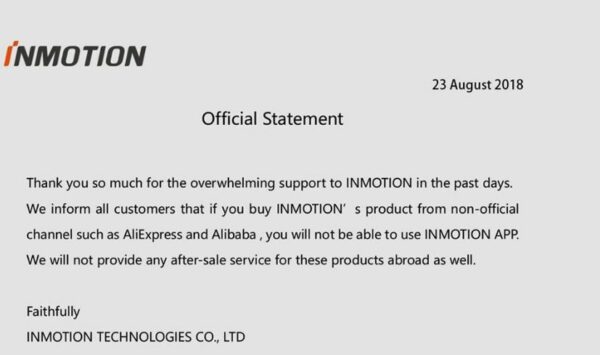 statement inmotion sur l'import depuis la chine